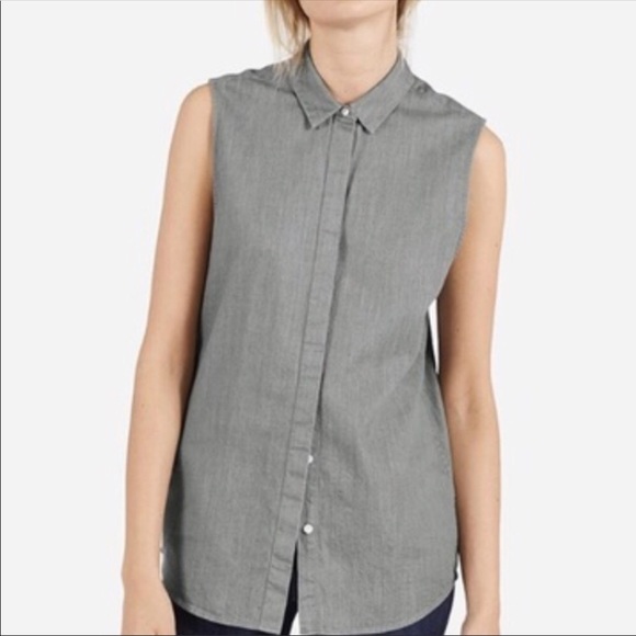 Everlane Sleeveless Gray Denim - Picture 1 of 4